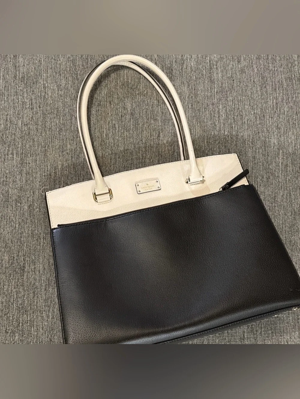 Kate Spade Maeve Grove Street Black & White Large Shoulder Bag Handbag